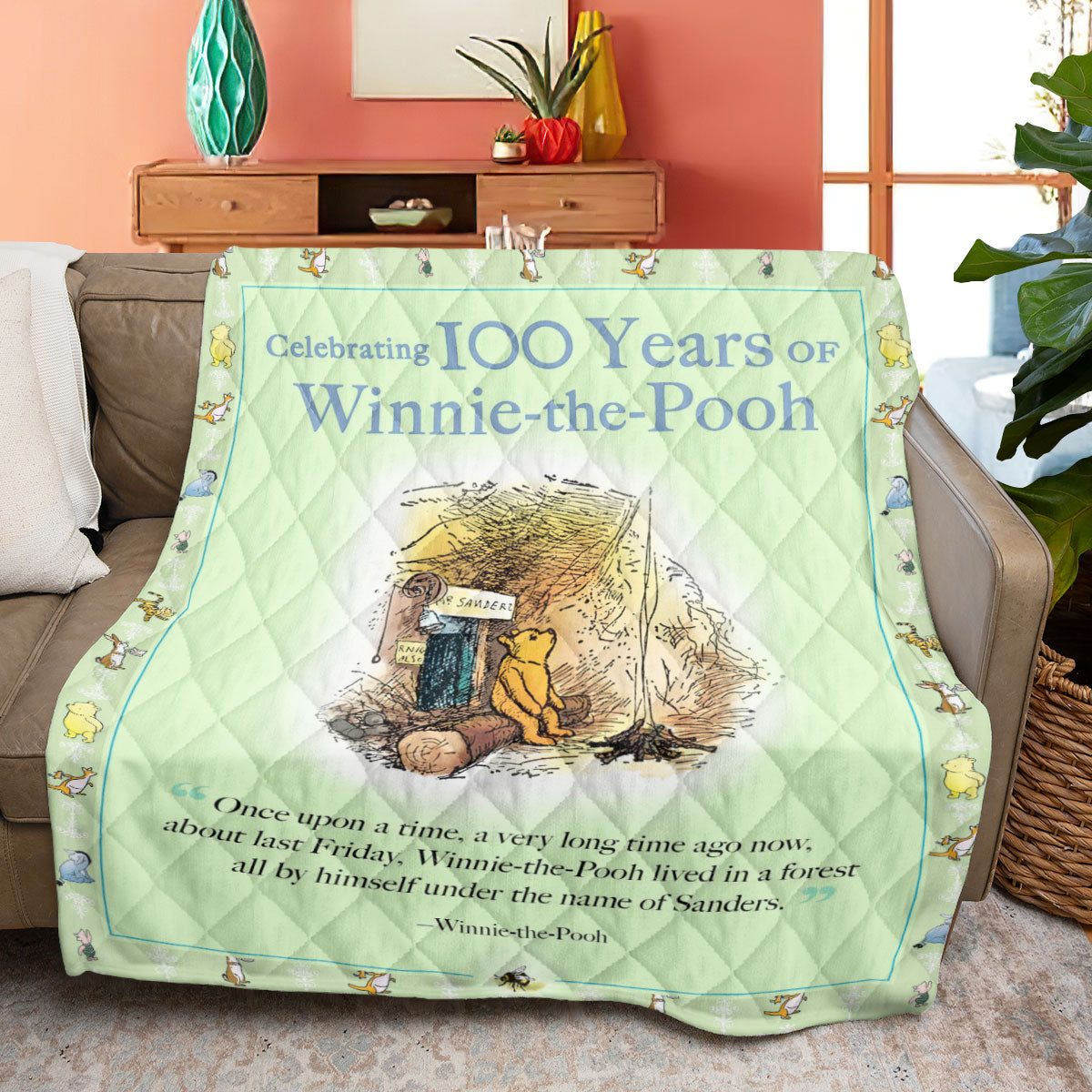 Winnie-the-Pooh 100th Anniversary Quilt Blanket – TMTHU4564