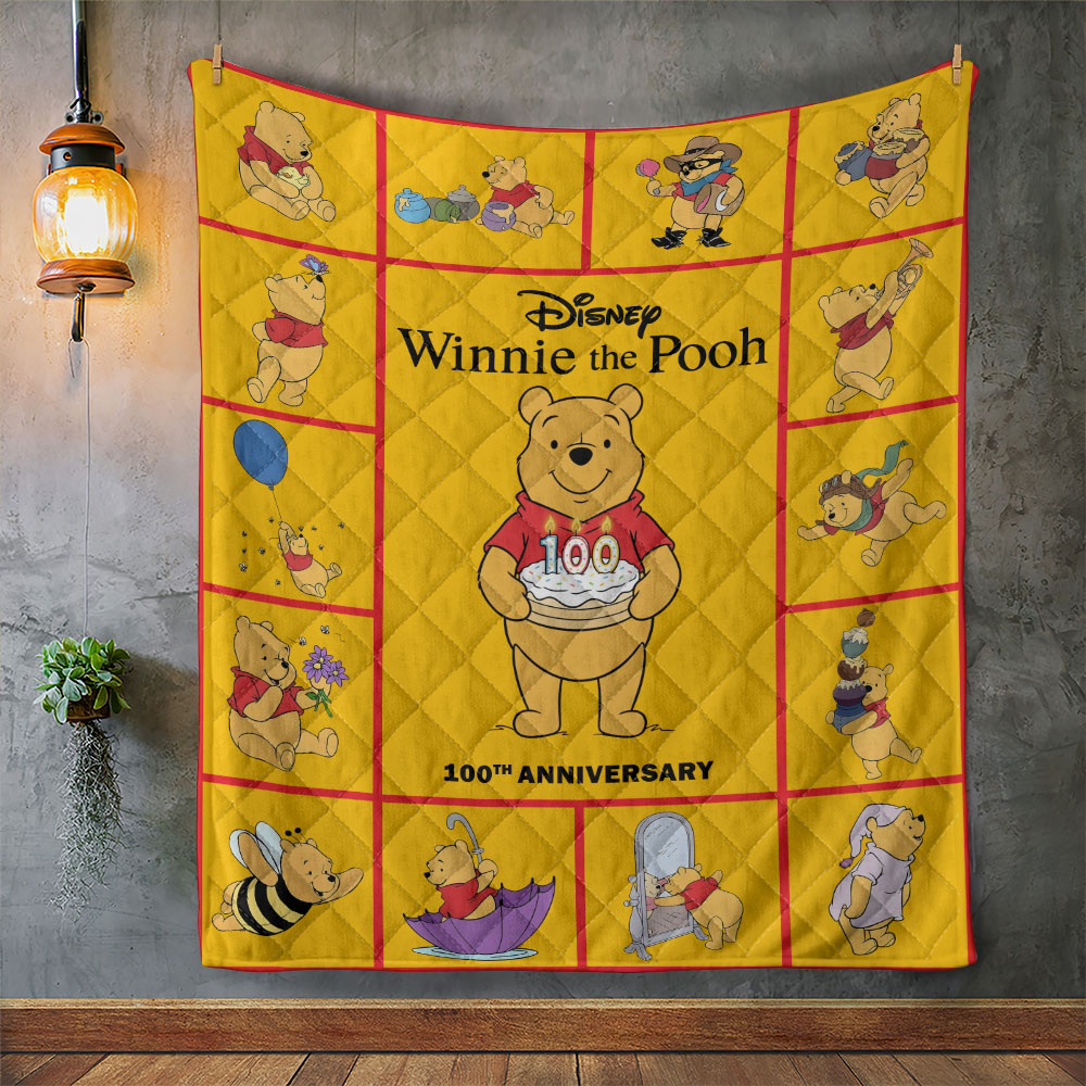 Winnie-the-Pooh 100th Anniversary Quilt Blanket – TMTHU4770