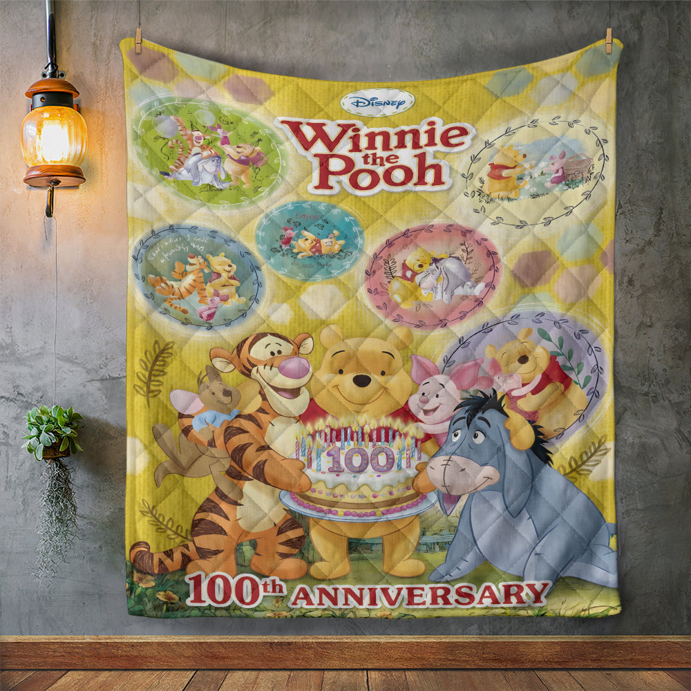 Winnie-the-Pooh 100th Anniversary Quilt Blanket – TMTHU4771