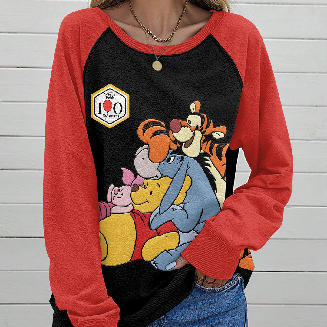 Winnie-the-Pooh 100th Anniversary Round Neck Raglan Sleeve Sweatshirt – HOATT15632