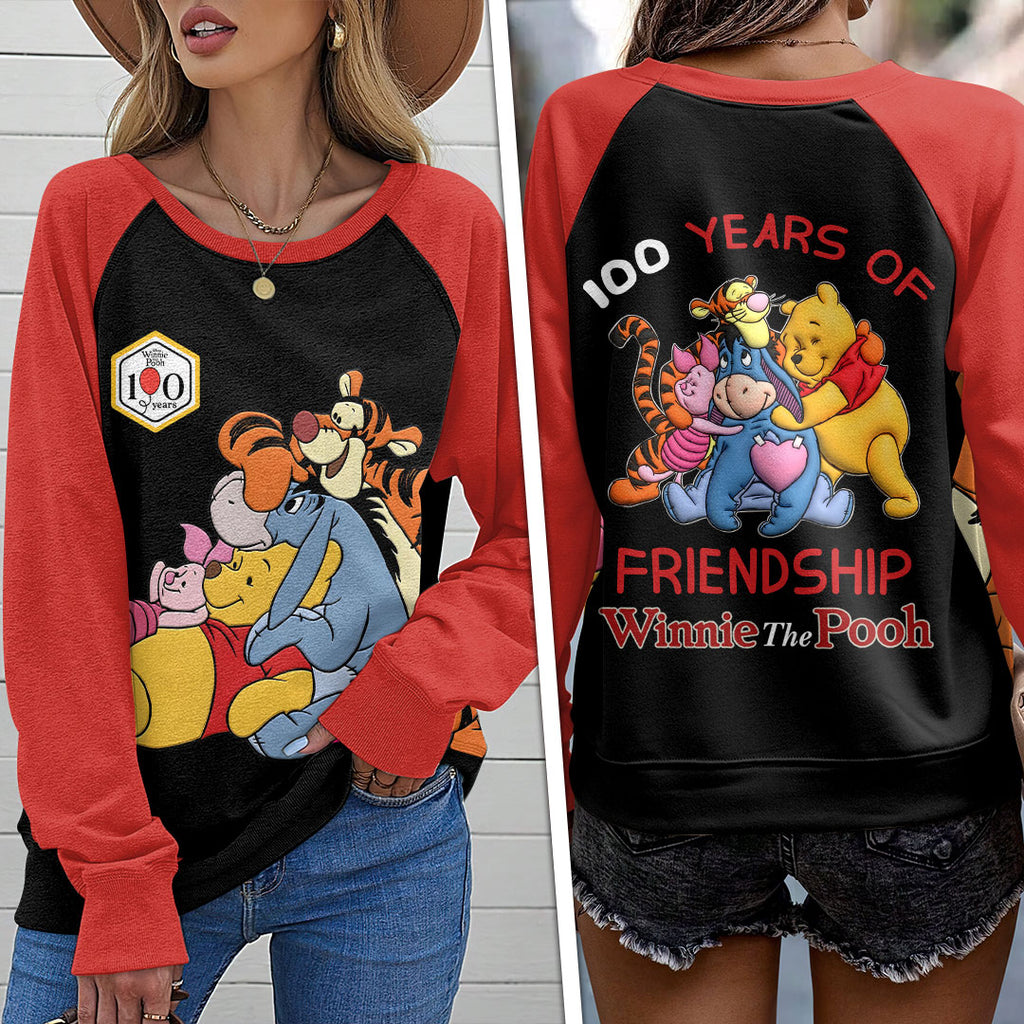 Winnie-the-Pooh 100th Anniversary Round Neck Raglan Sleeve Sweatshirt – HOATT15632