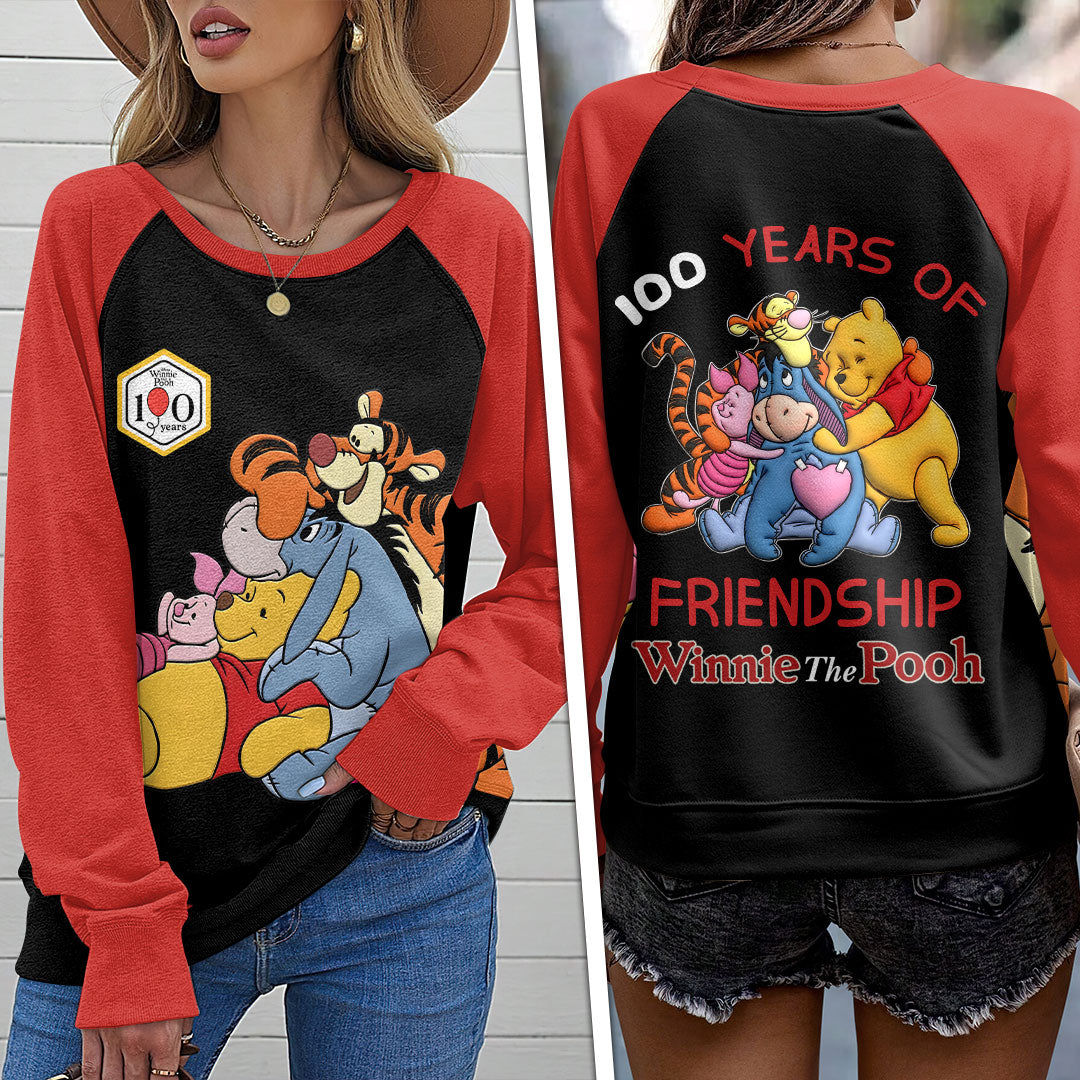 Winnie-the-Pooh 100th Anniversary Round Neck Raglan Sleeve Sweatshirt – HOATT15632