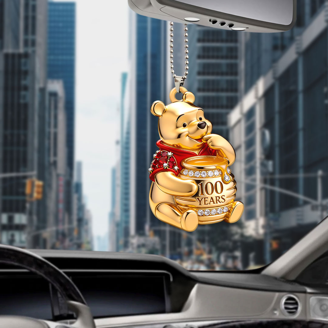 Winnie-the-Pooh 100th Anniversary Custom shape 2-sided Acrylic Car Ornament – HOATT15825