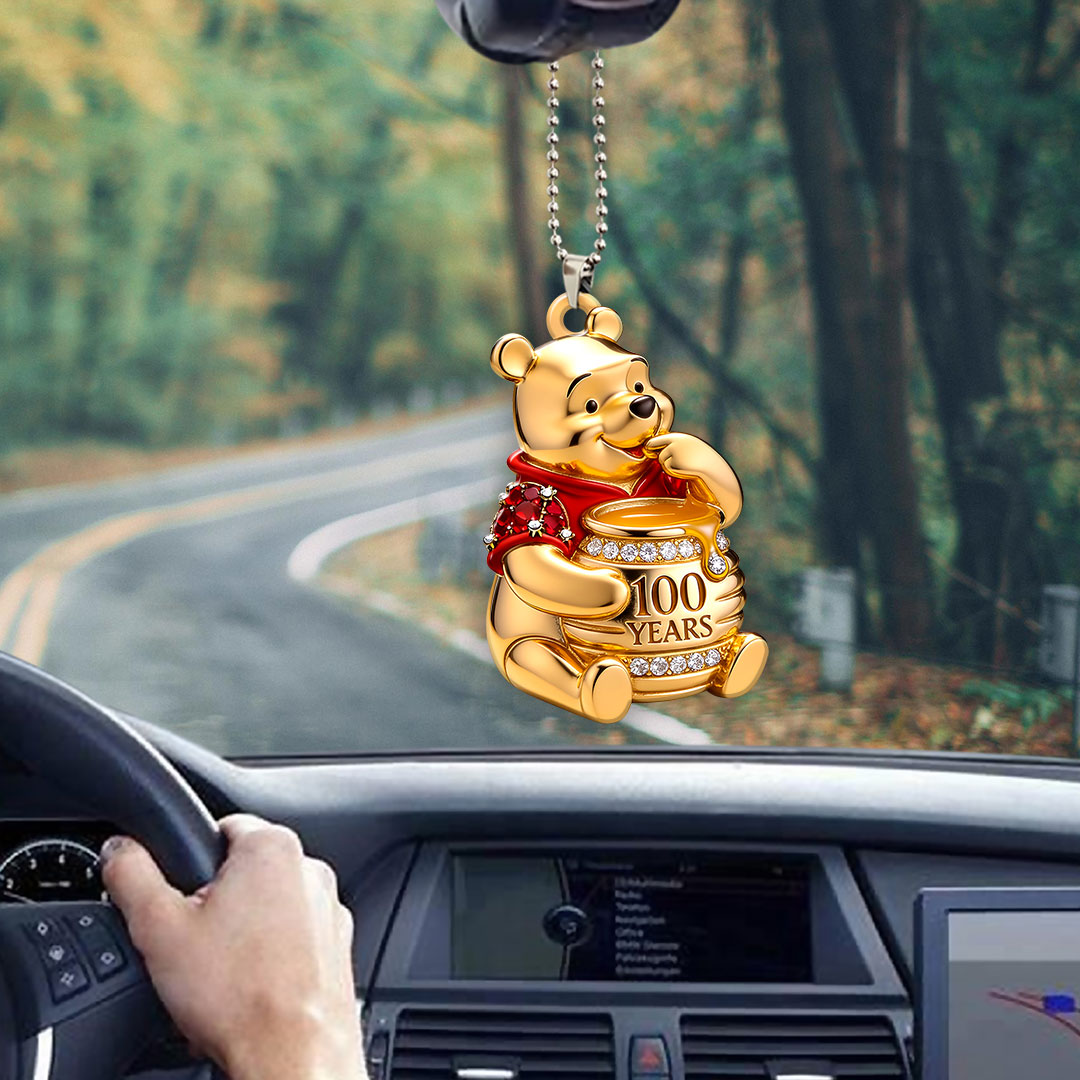 Winnie-the-Pooh 100th Anniversary Custom shape 2-sided Acrylic Car Ornament – HOATT15825