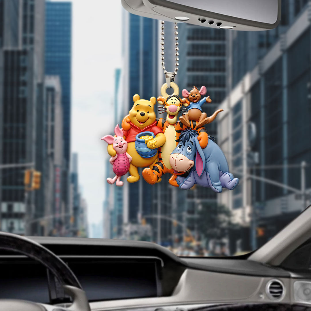 Winnie-the-Pooh Custom shape 2-sided Acrylic Car Ornament – HOATT15502