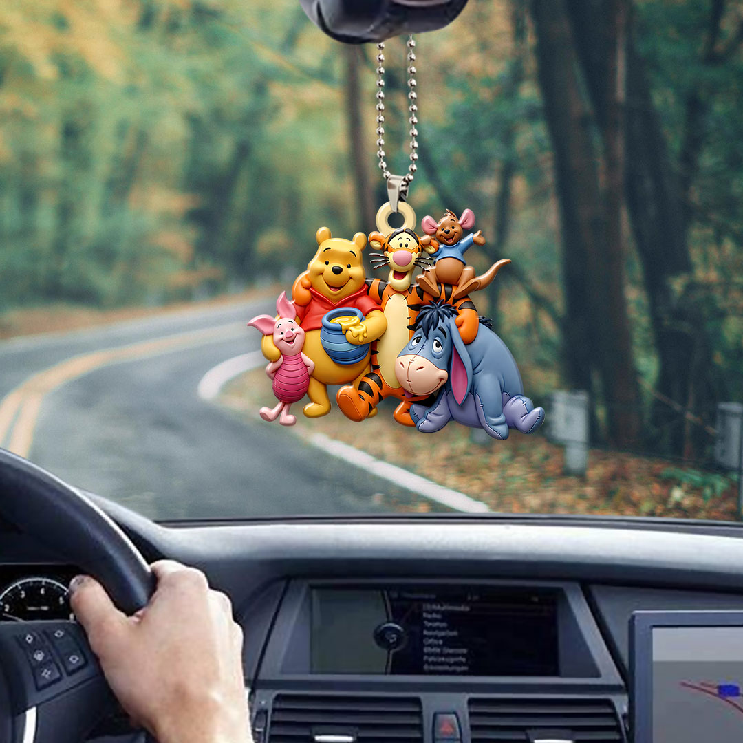 Winnie-the-Pooh Custom shape 2-sided Acrylic Car Ornament – HOATT15502
