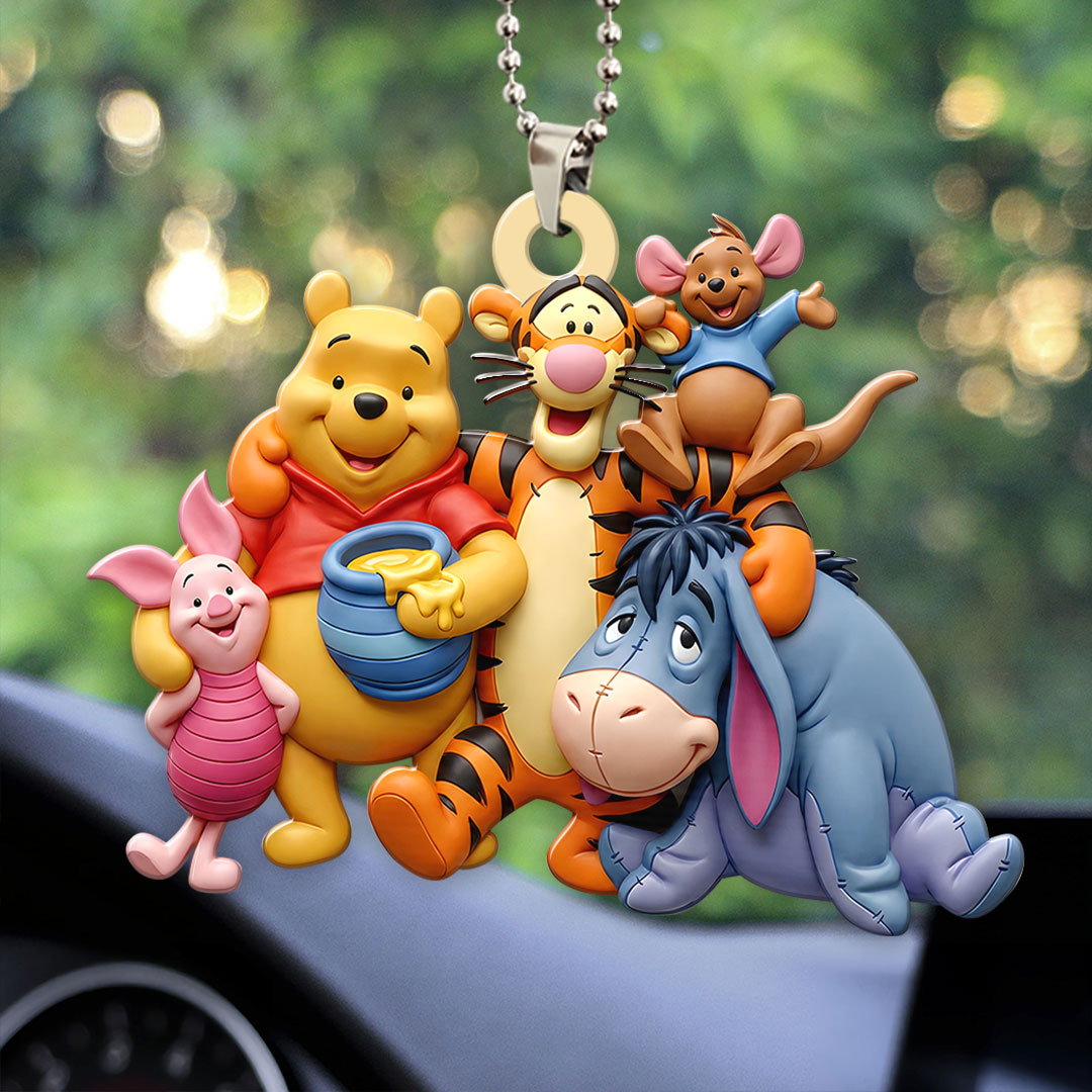 Winnie-the-Pooh Custom shape 2-sided Acrylic Car Ornament – HOATT15502