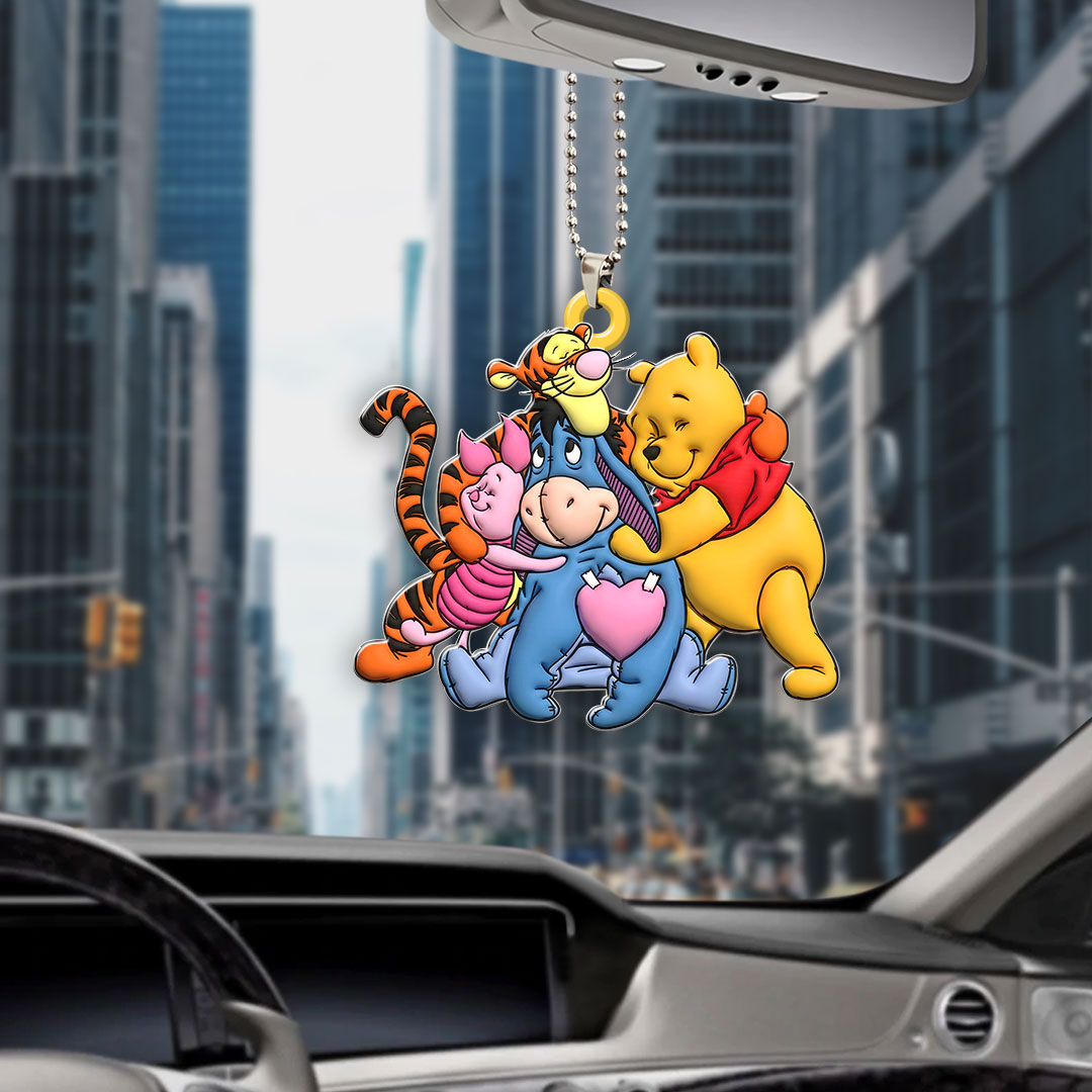 Winnie-the-Pooh Custom shape 2-sided Acrylic Car Ornament – HOATT15503