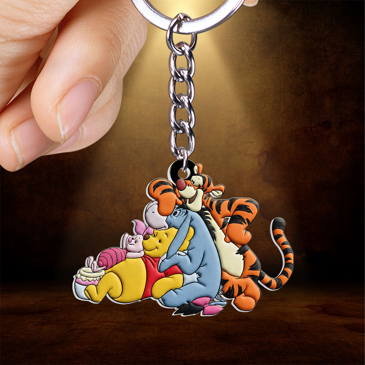 Winnie-the-Pooh Custom Shape 2-sided Keychain – HOATT15444