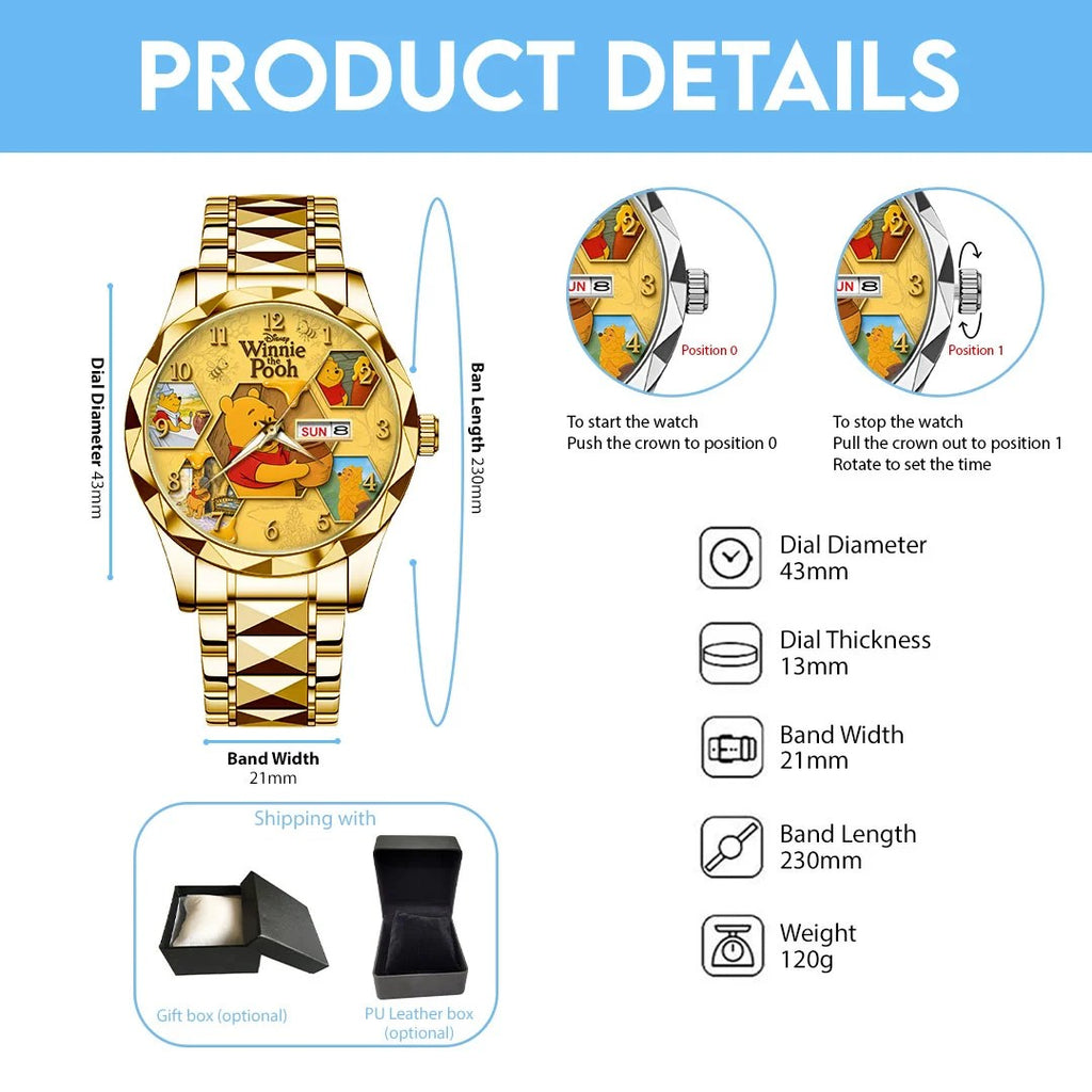 Winnie-the-Pooh Alloy Luxury Quartz Watch – TMTHU10106