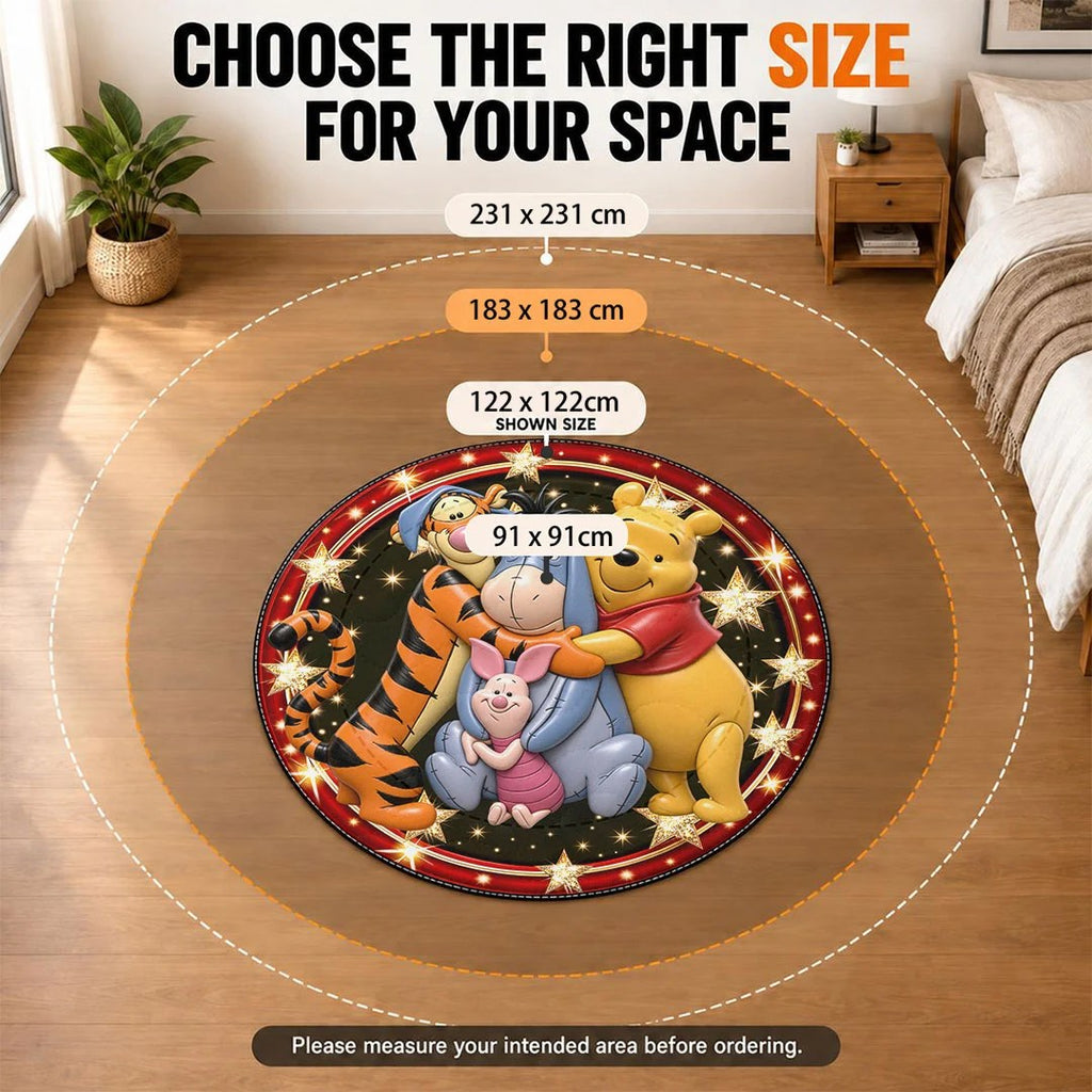 Winnie-the-Pooh Round Quilt Rug – HOATT26708