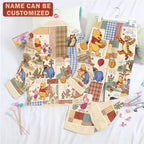 Personalized Winnie-the-Pooh Satin Pajama Set with Piping – TMTHU8972