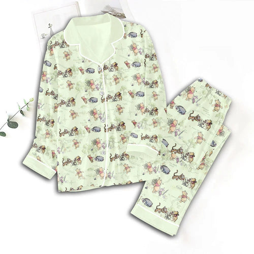 Winnie-the-Pooh Satin Pajama Set with Piping – TMTHU8982
