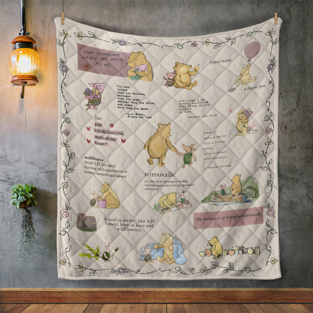 Winnie-the-Pooh Quilt Blanket – TMTHU7729
