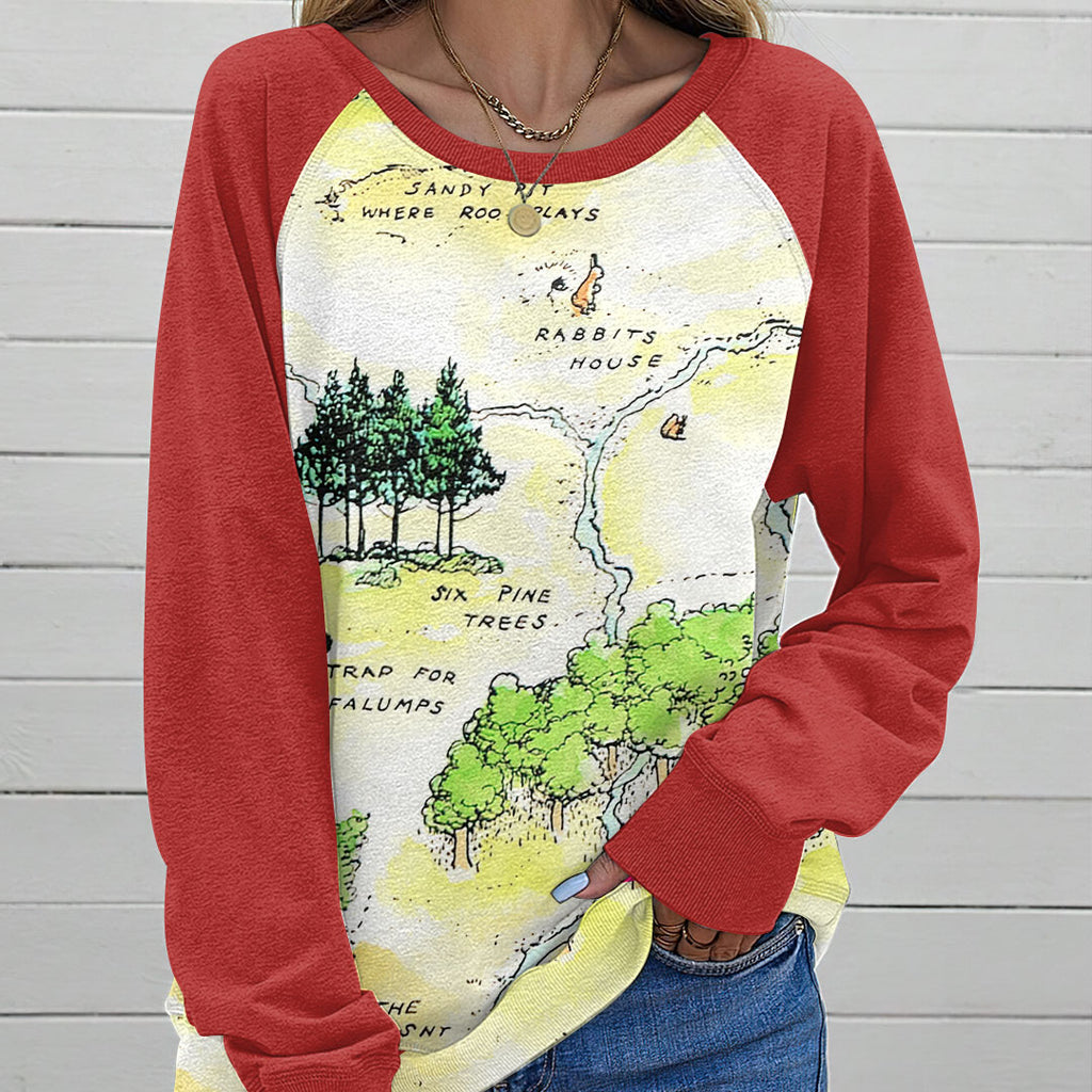 Winnie-the-Pooh Round Neck Raglan Sleeve Sweatshirt – HOATT15532