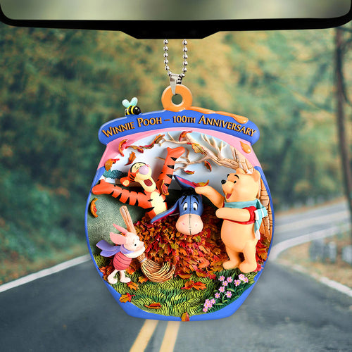 Winnie-the-Pooh 100th Anniversary Custom shape 2-sided Acrylic Car Ornament – TMTHU2972