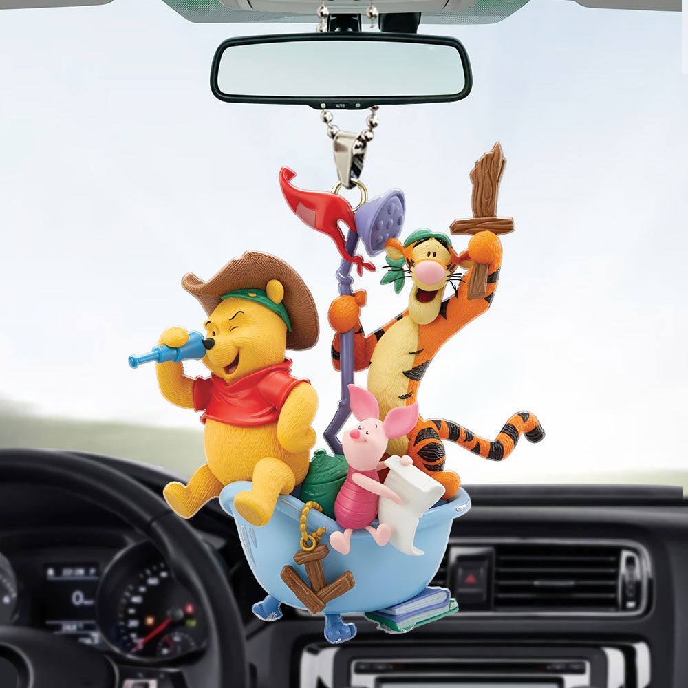Winnie-the-Pooh 100th Anniversary Custom shape 2-sided Acrylic Car Ornament – TMTHU3504