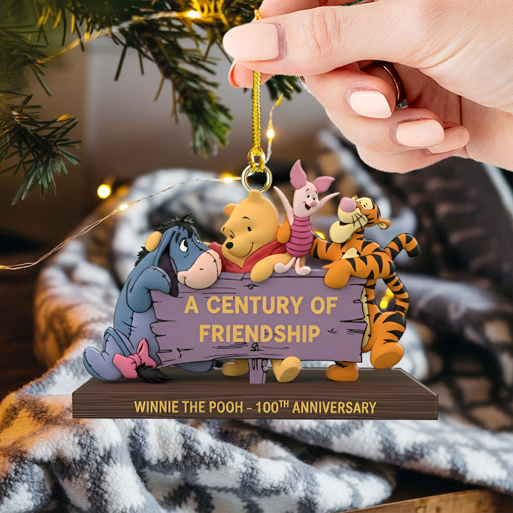 Winnie-the-Pooh 100th Anniversary Custom Shape 2-sided Acrylic Ornament – TMTHU2952
