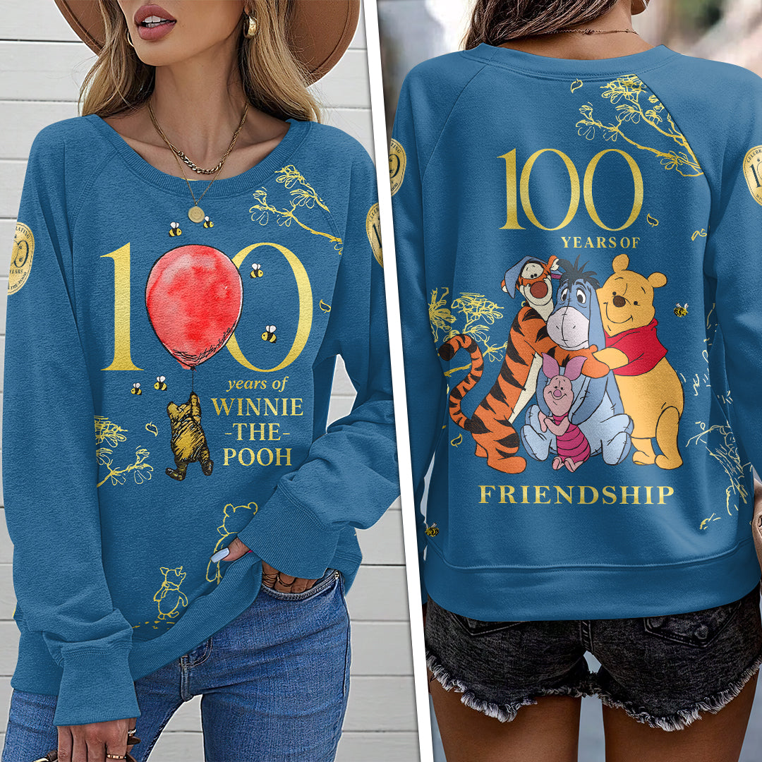 Winnie-the-Pooh 100th Anniversary Round Neck Raglan Sleeve Sweatshirt – HOATT16186