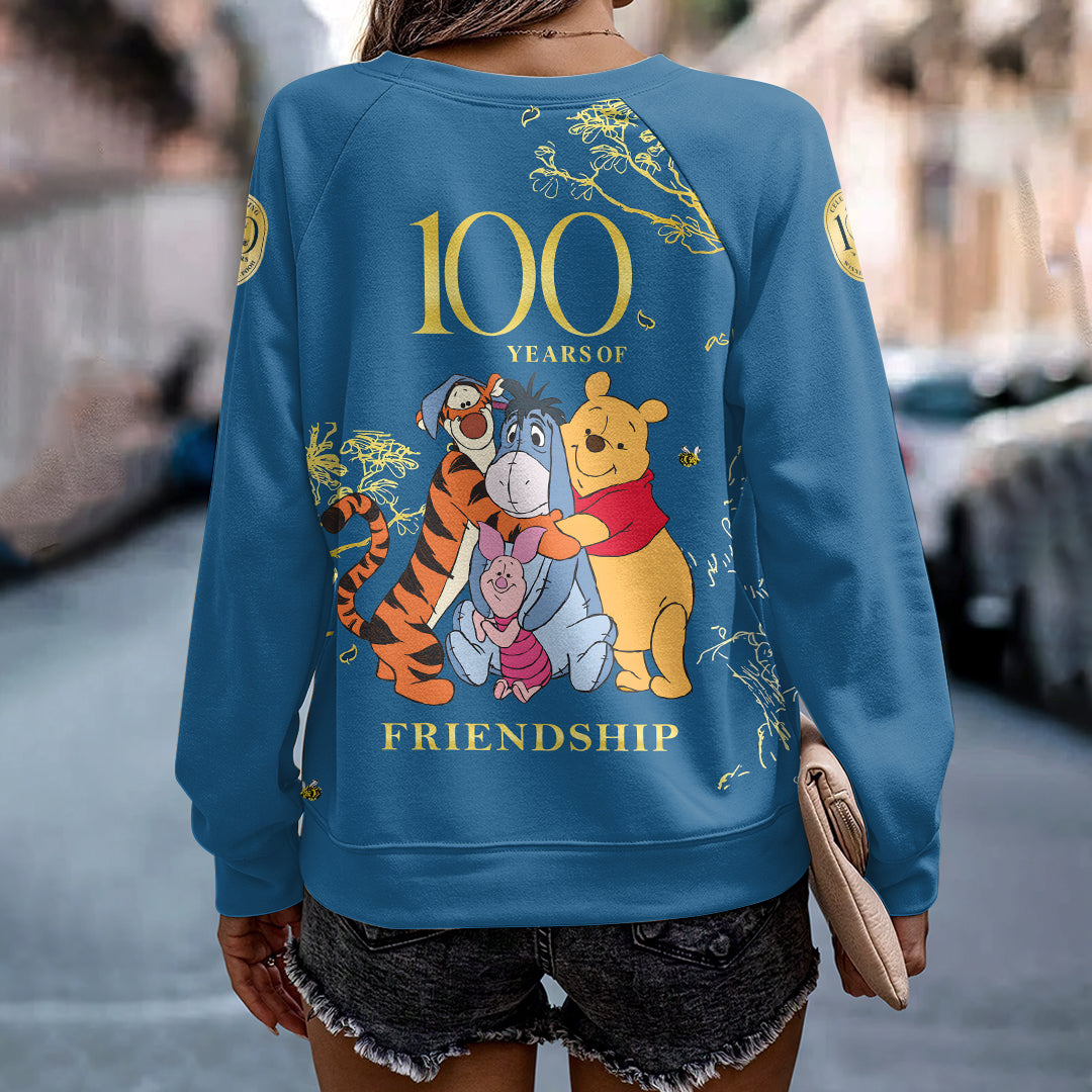 Winnie-the-Pooh 100th Anniversary Round Neck Raglan Sleeve Sweatshirt – HOATT16186