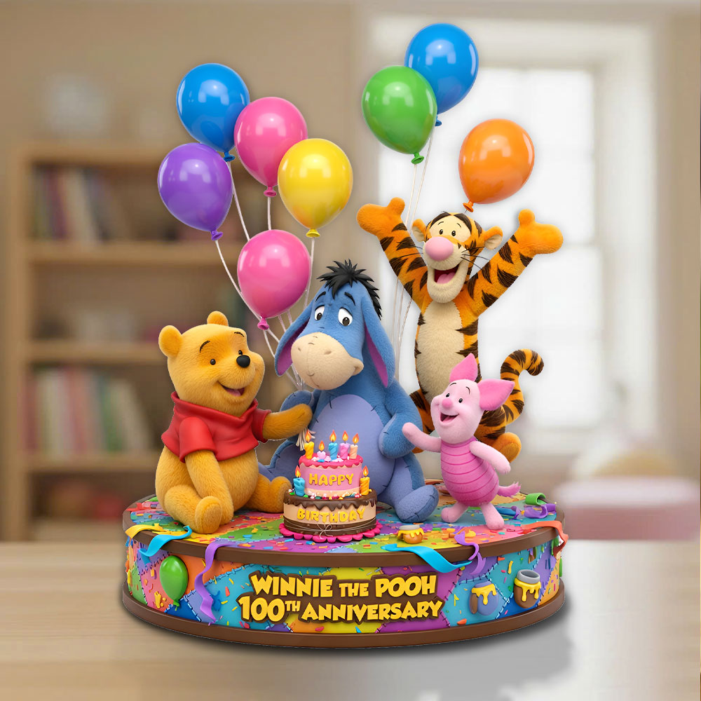 Winnie-the-Pooh 100th Anniversary 2026 Custom Shape Acrylic Plaque – TMTHU5042