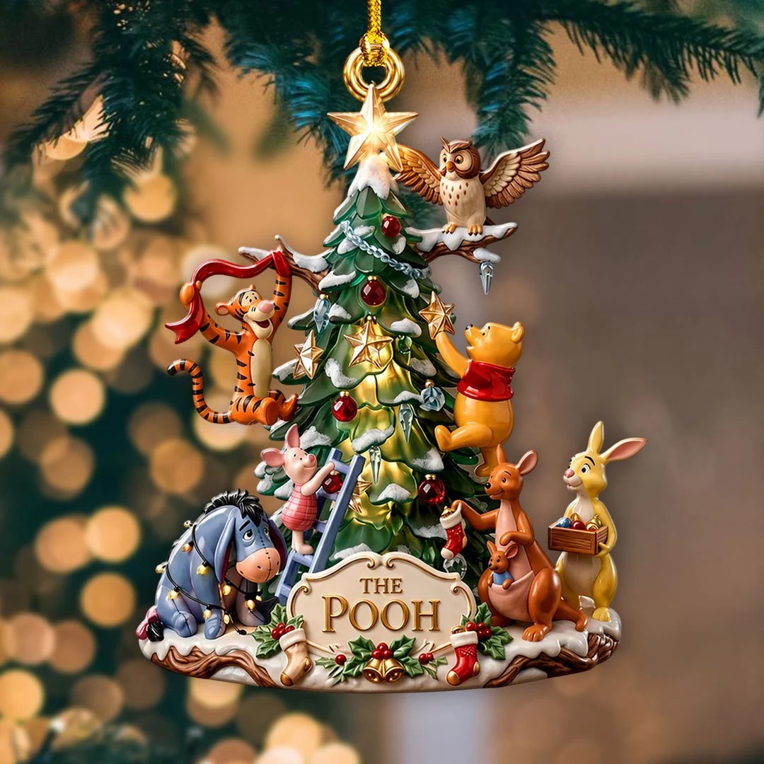 Winnie-the-Pooh Custom Shape 2-side Printed Acrylic Ornament – HOATT21399