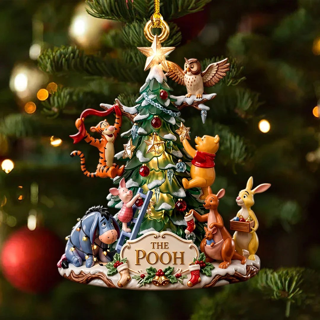 Winnie-the-Pooh Custom Shape 2-side Printed Acrylic Ornament – HOATT21399