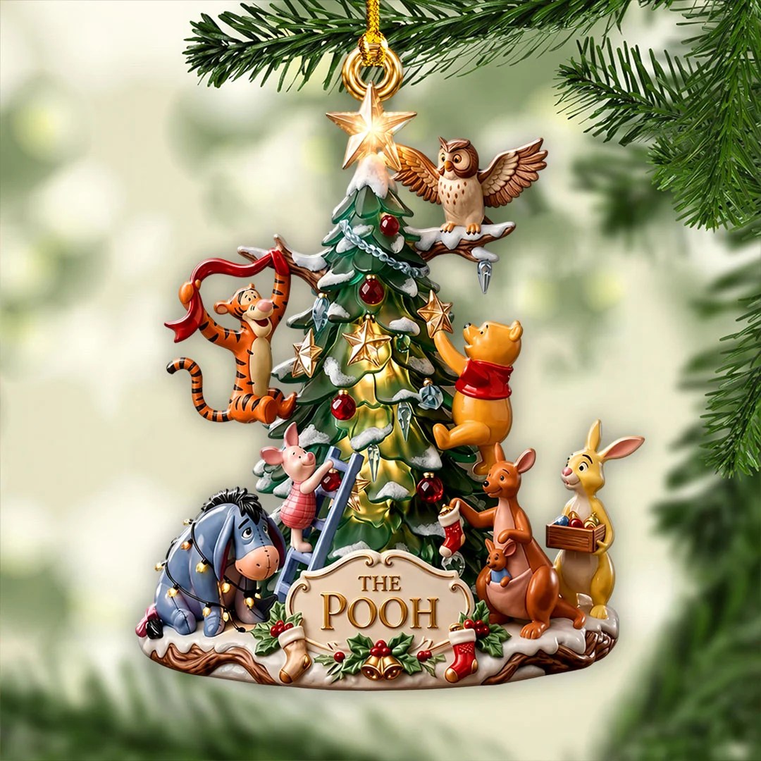 Winnie-the-Pooh Custom Shape 2-side Printed Acrylic Ornament – HOATT21399