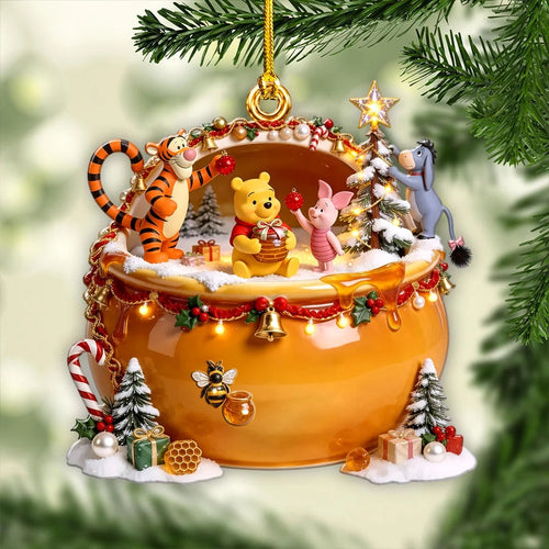 Winnie-the-Pooh Custom Shape 2-side Printed Acrylic Ornament – HOATT21400