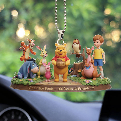 Winnie-the-Pooh 100th Anniversary Custom shape 2-sided Acrylic Car Ornament – TMTHU2923