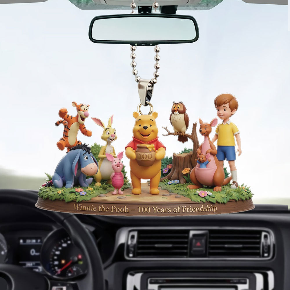 Winnie-the-Pooh 100th Anniversary Custom shape 2-sided Acrylic Car Ornament – TMTHU2923