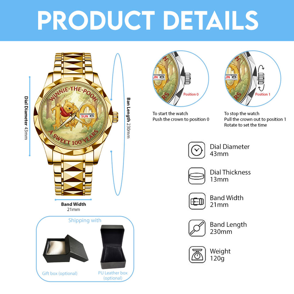 Winnie-the-Pooh 100th Anniversary Alloy Luxury Quartz Watch – TMTHU2891