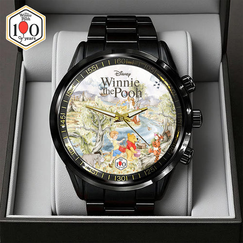 Winnie-the-Pooh 100th Anniversary Black Stainless Steel Watch – GNE7841