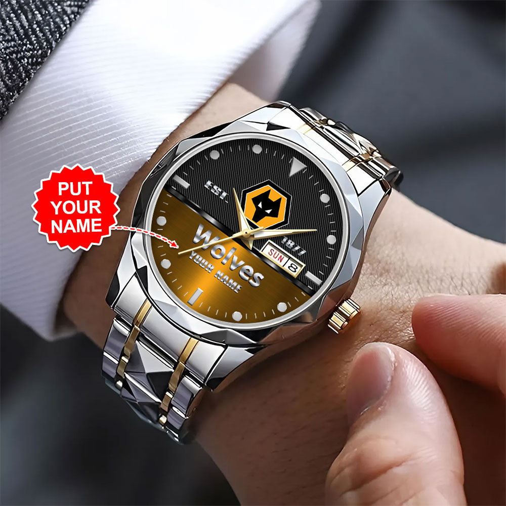 Personalized Wolverhampton Wanderers Alloy Luxury Quartz Watch – TANTN15476