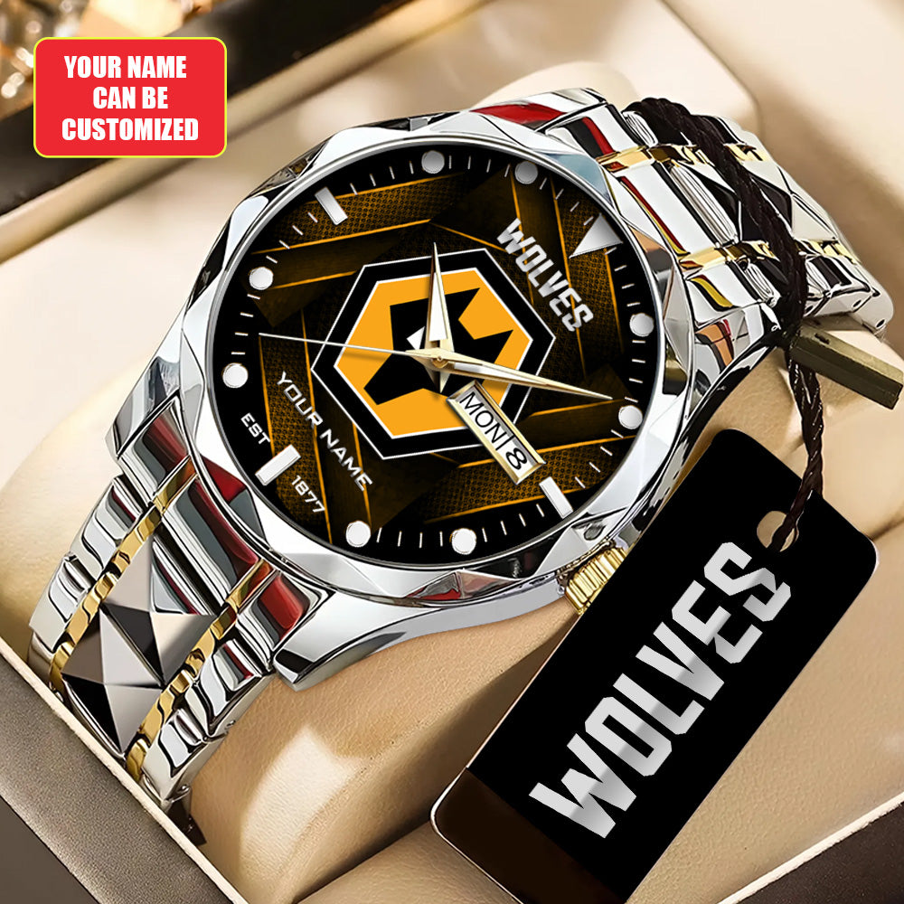 Personalized Wolverhampton Wanderers FC Alloy Luxury Quartz Watch – TANTN20264