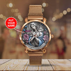 Personalized You're Forever Protected By Mary Mesh Strap Quartz Watch – TANTN15404