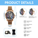 Personalized You're Forever Protected By Mary Mesh Strap Quartz Watch – TANTN15404