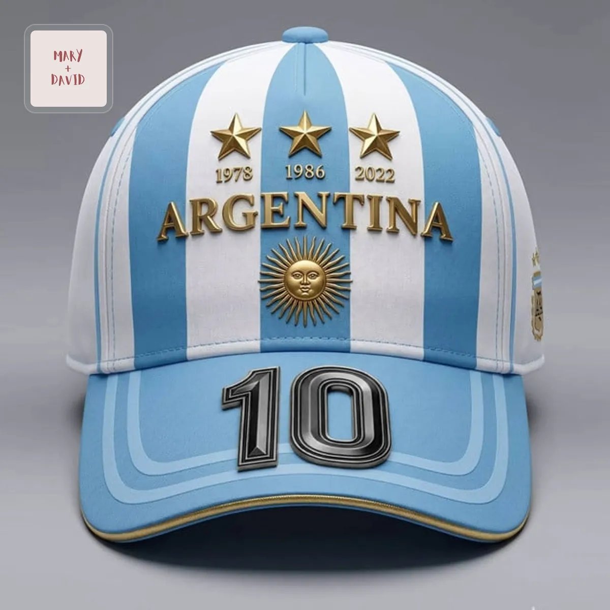Argentina 3-Star World Champion 1978 1986 2022 Cap