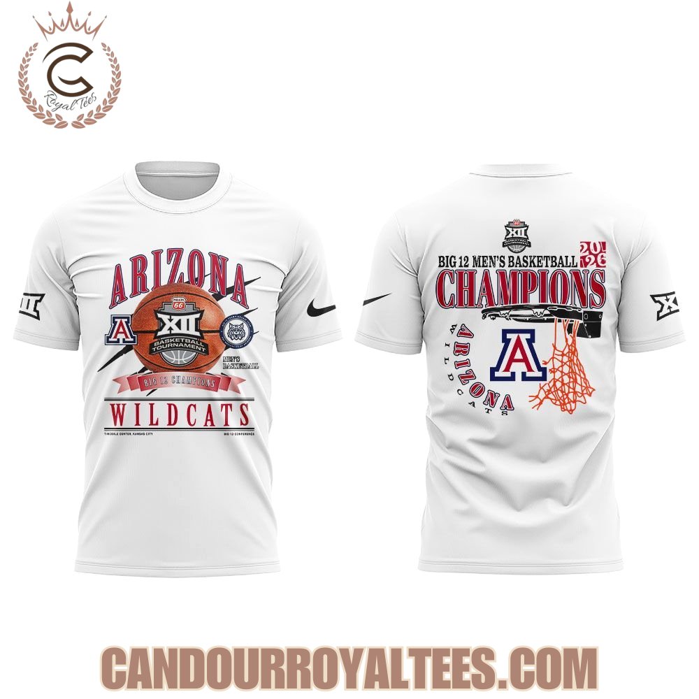Arizona Wildcats 2026 Big 12 Men’s Basketball Tournament Championship T-Shirt, Hoodie