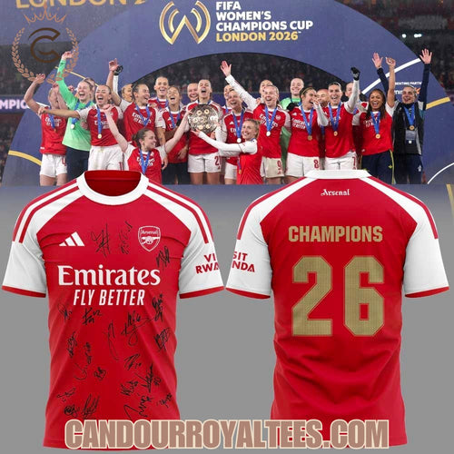 Arsenal FIFA Womens Champions Cup 2026 Winners Signature Shirt