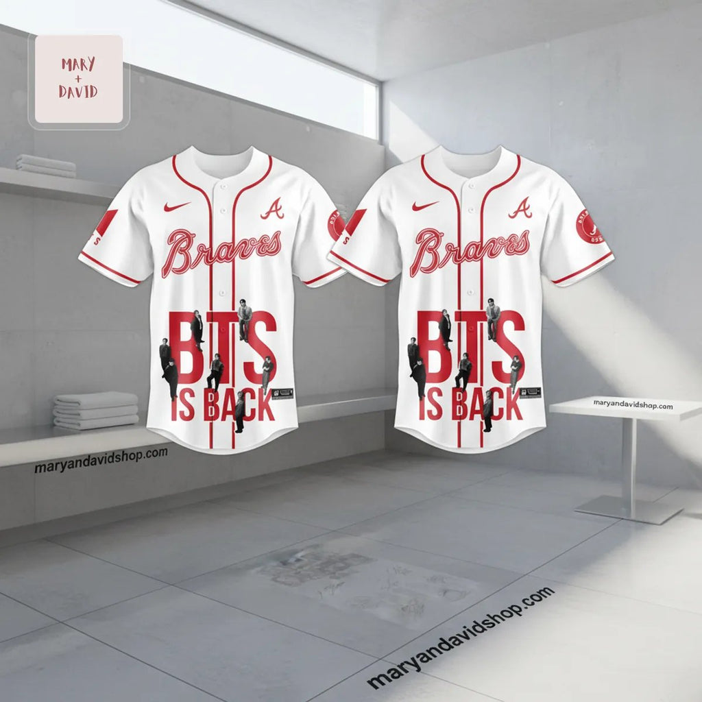 Atlanta Braves BTS “IS BACK” “SWIM” Baseball Jersey