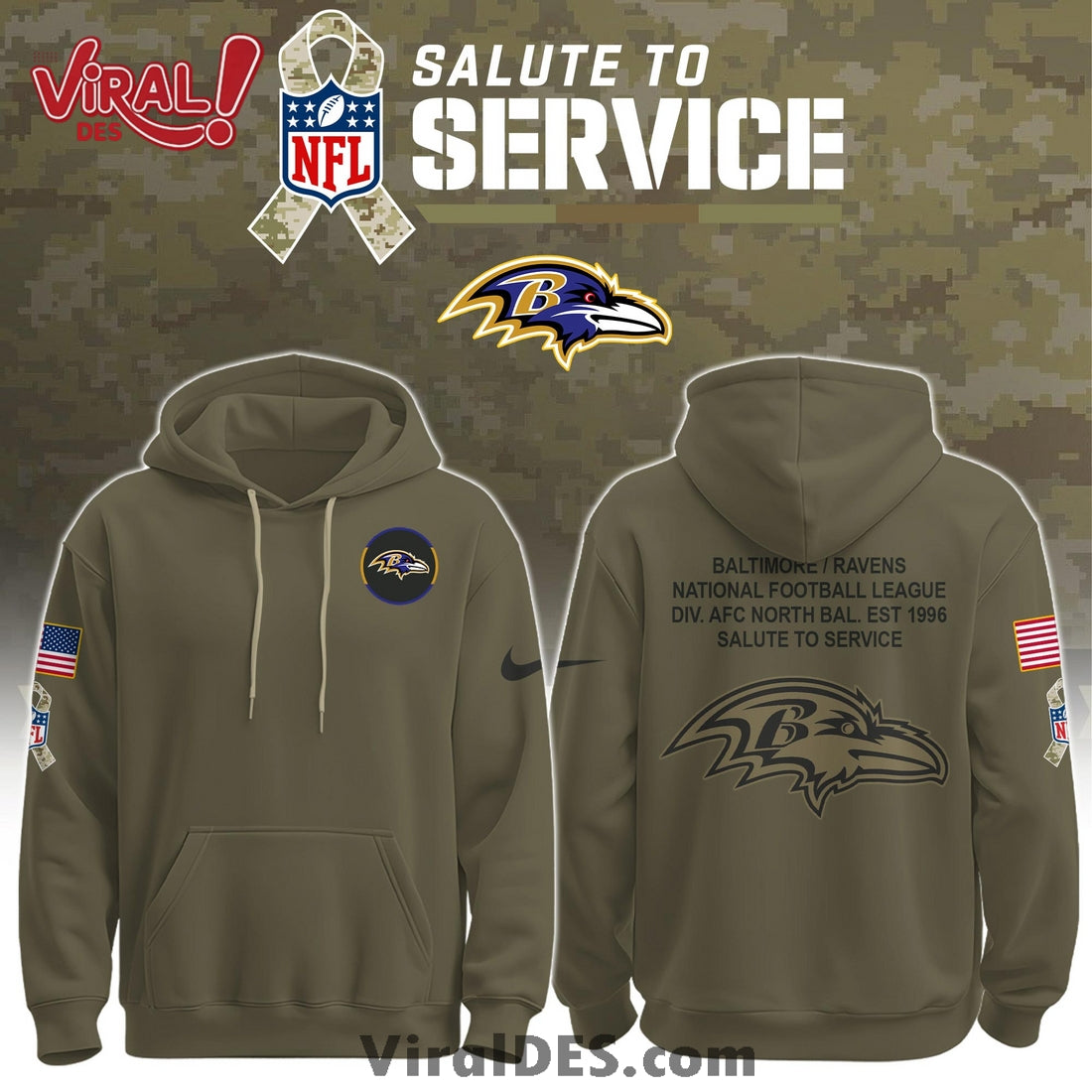 Baltimore Ravens Salute To Service Limited Edition Shirt