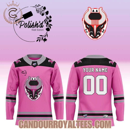 Birmingham Bulls Fights Cancer Pink Hockey Jersey