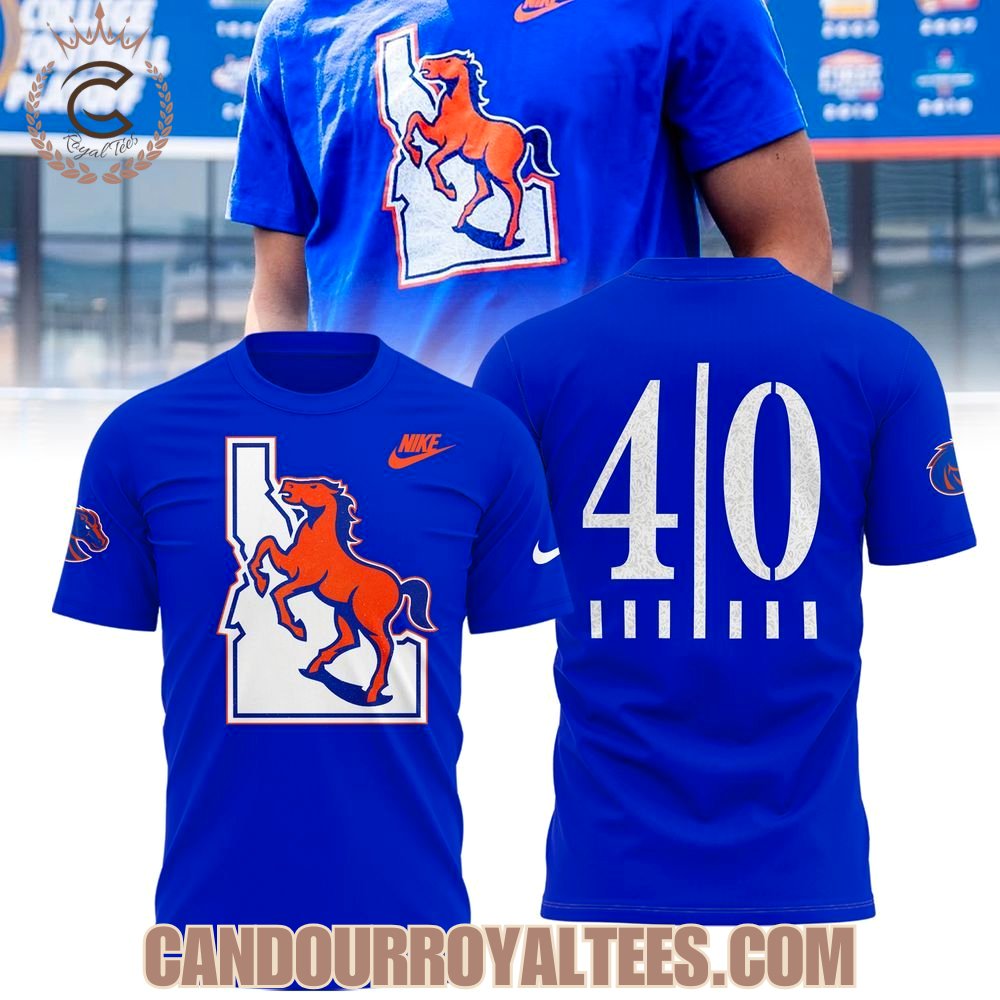 Boise State Broncos 40 Years of Blue Turf Shirt