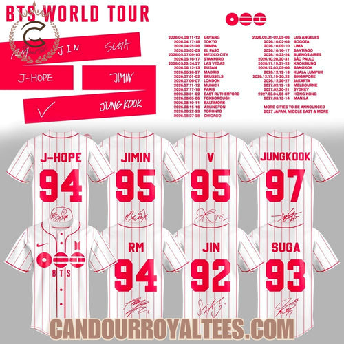 BTS: 2026 World Tour Exclusive Baseball Jersey