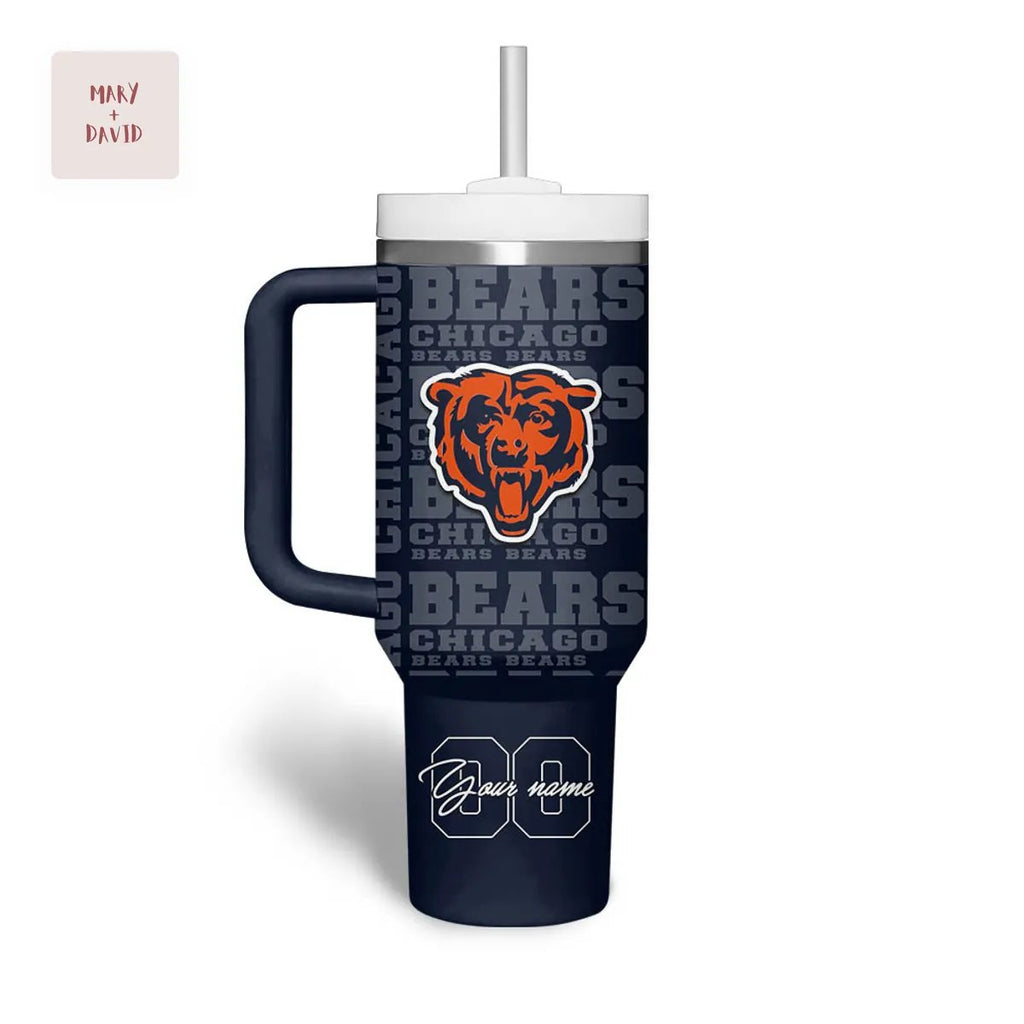 Chicago Bears NFL Personalized Custom Name 40oz Tumbler