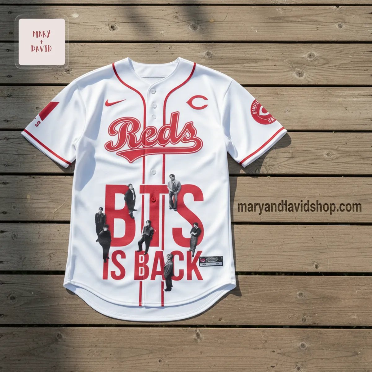 Cincinnati Reds BTS ‘SWIM’ Collection Baseball Jersey