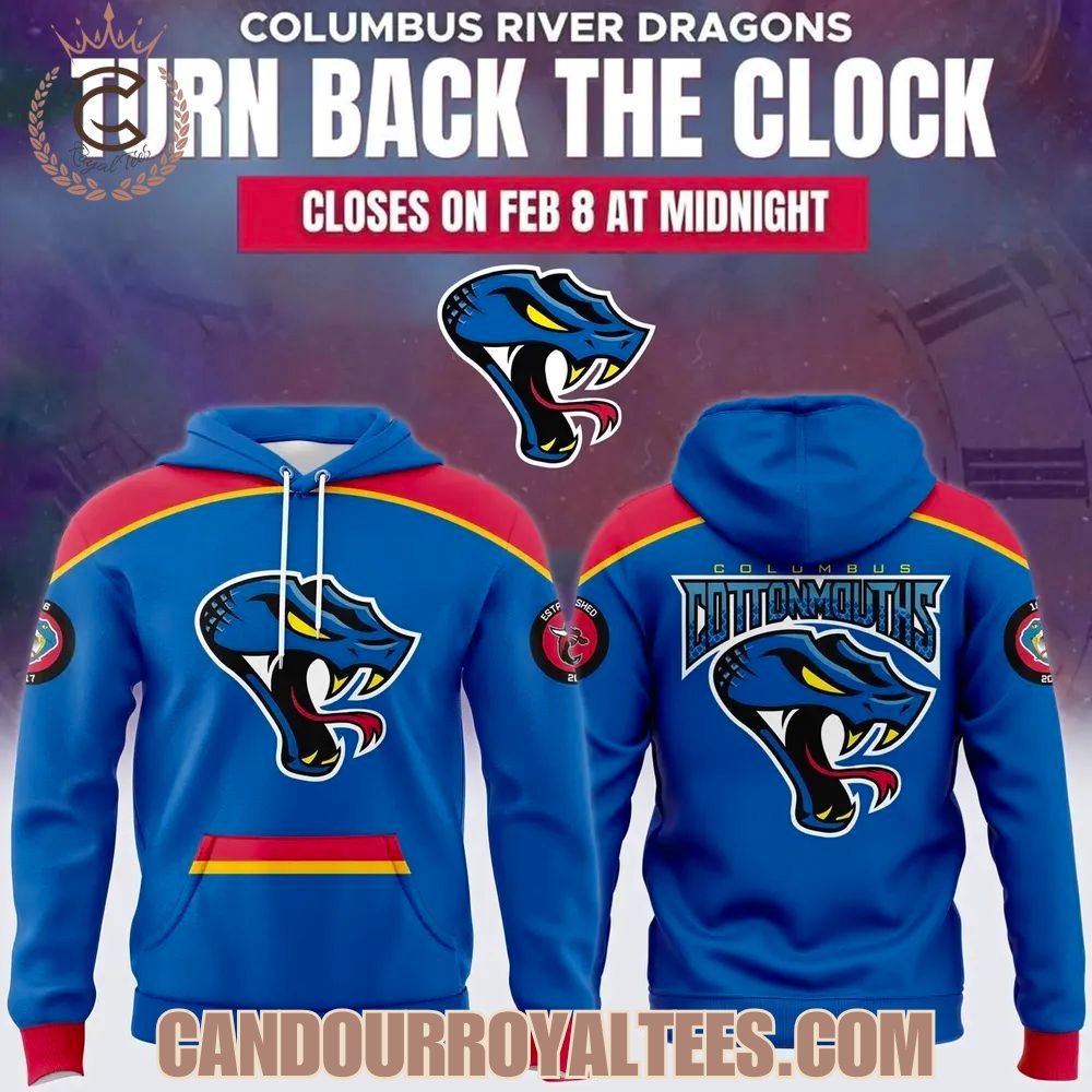 Columbus River Dragons 2026 Turn Back the Clock Hoodie