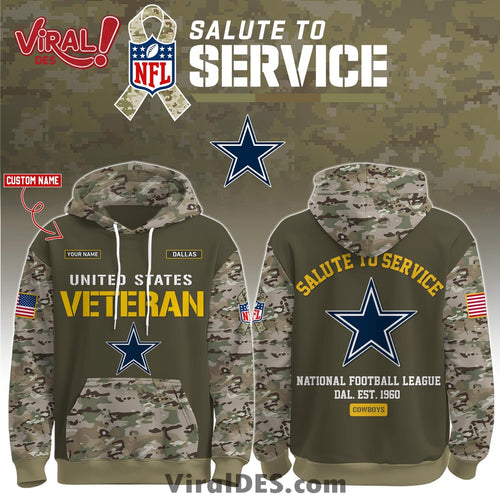 Dallas Cowboys 2025 Salute to Service Hoodie, Long Pants