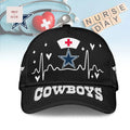 Dallas Cowboys Nurse Heartbeat EKG Design Baseball Cap